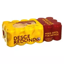 Cerveja Skol Lata 350ML Pack com 18 Unidades Ambev 